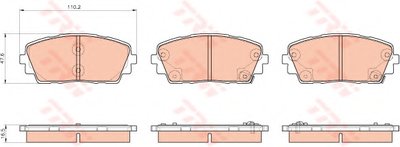 GDB3535 TRW Комплект тормозных колодок, дисковый тормоз