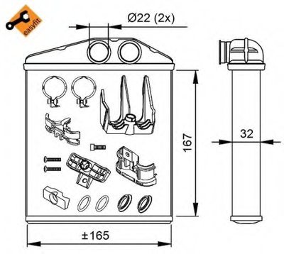 Теплообменник, отопление салона EASY FIT NRF купить