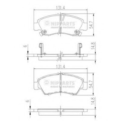 J3604034 NIPPARTS Комплект тормозных колодок, дисковый тормоз