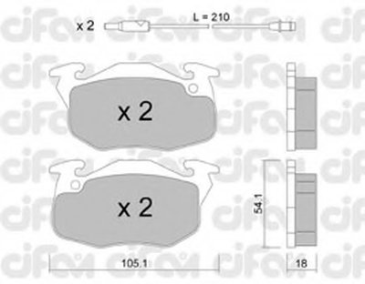 8220370 CIFAM Комплект тормозных колодок, дисковый тормоз