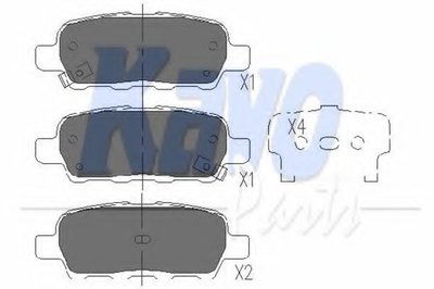 Комплект тормозных колодок, дисковый тормоз KAVO PARTS купить