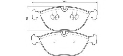 Комплект тормозных колодок, дисковый тормоз BREMBO купить