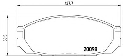 P56020 BREMBO Комплект тормозных колодок, дисковый тормоз