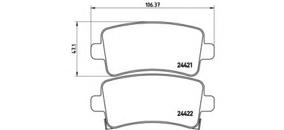 P59059 BREMBO Комплект тормозных колодок, дисковый тормоз