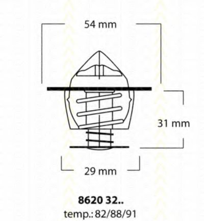 86203288 TRISCAN Термостат, охлаждающая жидкость