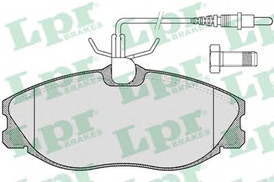 05P620 LPR Комплект тормозных колодок, дисковый тормоз