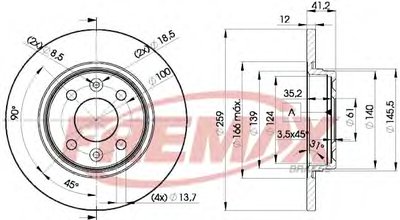 BD4707 FREMAX Тормозной диск