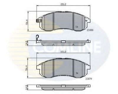 CBP31749 COMLINE Комплект тормозных колодок, дисковый тормоз