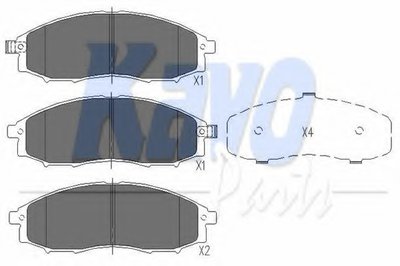 KBP6518 KAVO PARTS Комплект тормозных колодок, дисковый тормоз