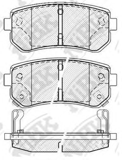 PN0436 NIBK Комплект тормозных колодок, дисковый тормоз