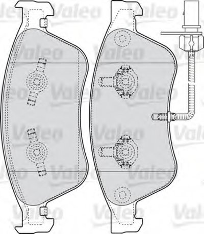 598845 VALEO Комплект тормозных колодок, дисковый тормоз