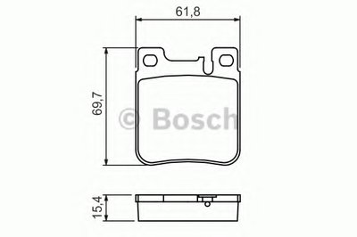 0986460965 BOSCH Комплект тормозных колодок, дисковый тормоз