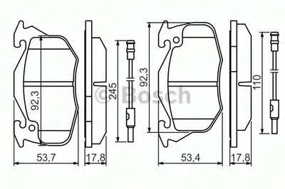 Комплект тормозных колодок, дисковый тормоз BOSCH купить