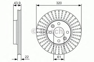 0986479S90 BOSCH Тормозной диск