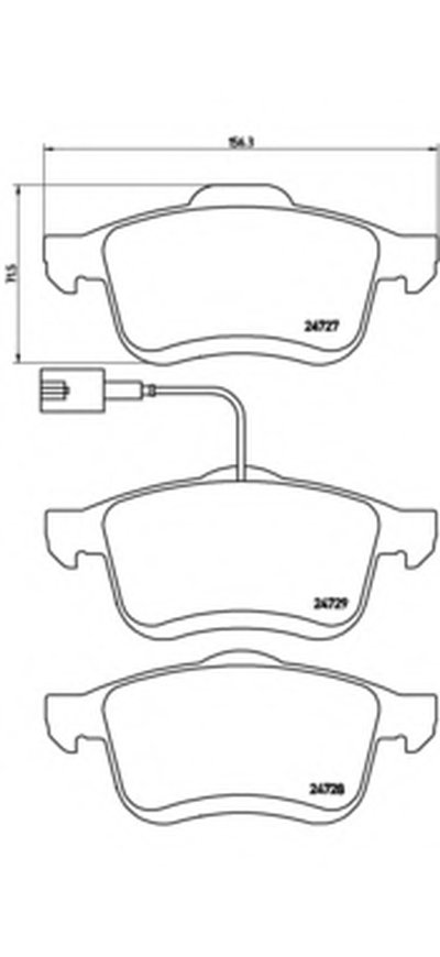 P23130 BREMBO Комплект тормозных колодок, дисковый тормоз