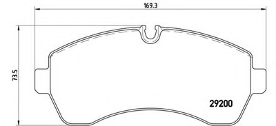 P50059 BREMBO Комплект тормозных колодок, дисковый тормоз