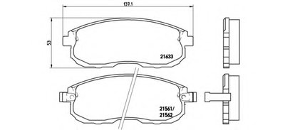 P56021 BREMBO Комплект тормозных колодок, дисковый тормоз