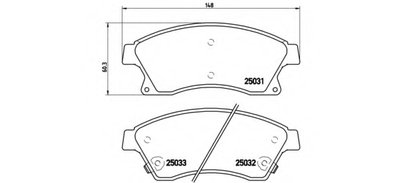 P59076 BREMBO Комплект тормозных колодок, дисковый тормоз