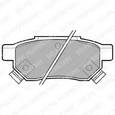 LP625 DELPHI Комплект тормозных колодок, дисковый тормоз