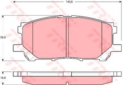 GDB3338 TRW Комплект тормозных колодок, дисковый тормоз