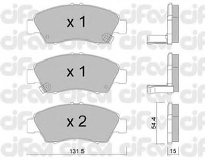 8221380 CIFAM Комплект тормозных колодок, дисковый тормоз