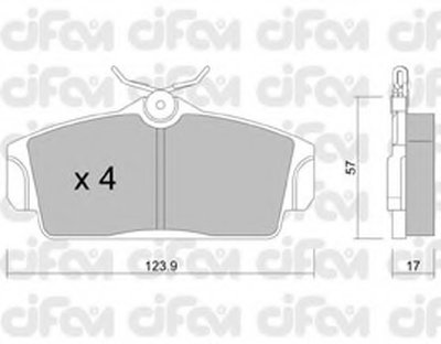 8223050 CIFAM Комплект тормозных колодок, дисковый тормоз