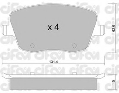 8225470 CIFAM Комплект тормозных колодок, дисковый тормоз