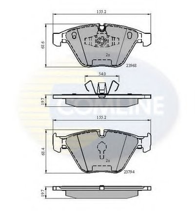 CBP02011 COMLINE Комплект тормозных колодок, дисковый тормоз