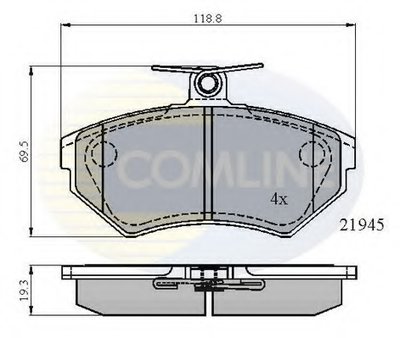 CBP0736 COMLINE Комплект тормозных колодок, дисковый тормоз