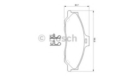 0986424720 BOSCH Комплект тормозных колодок, дисковый тормоз