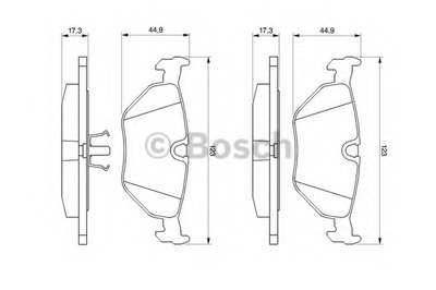 0986469960 BOSCH Комплект тормозных колодок, дисковый тормоз