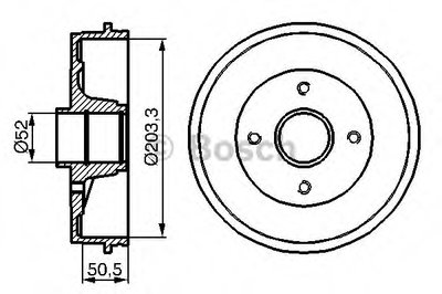 0986477120 BOSCH Тормозной барабан