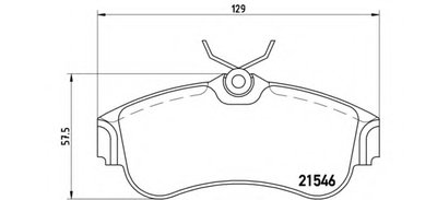 P56022 BREMBO Комплект тормозных колодок, дисковый тормоз