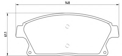 P59077 BREMBO Комплект тормозных колодок, дисковый тормоз