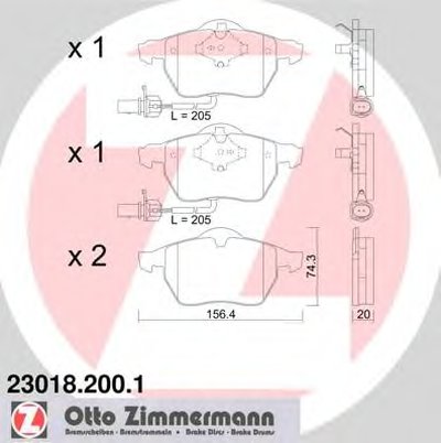 Комплект тормозных колодок, дисковый тормоз ZIMMERMANN купить