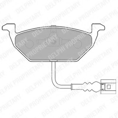 LP1514 DELPHI Комплект тормозных колодок, дисковый тормоз