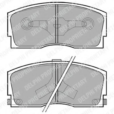 LP626 DELPHI Комплект тормозных колодок, дисковый тормоз