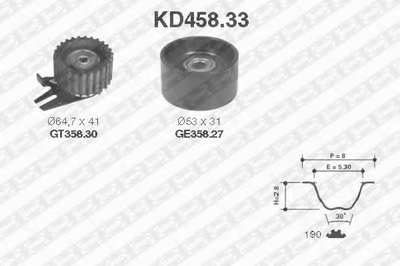 KD45833 SNR Комплект ремня ГРМ