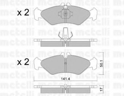 2205710 METELLI Комплект тормозных колодок, дисковый тормоз