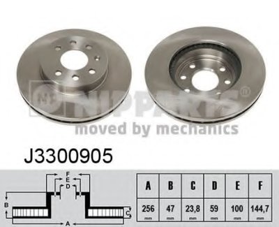 J3300905 NIPPARTS Тормозной диск