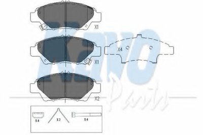 KBP2045 KAVO PARTS Комплект тормозных колодок, дисковый тормоз