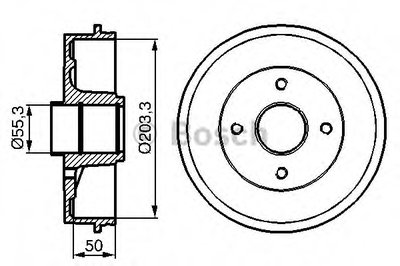 0986477121 BOSCH Тормозной барабан