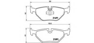 P06023 BREMBO Комплект тормозных колодок, дисковый тормоз