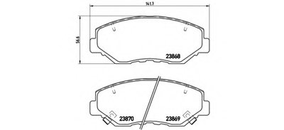 P28035 BREMBO Комплект тормозных колодок, дисковый тормоз