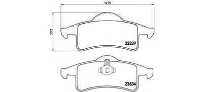 P37006 BREMBO Комплект тормозных колодок, дисковый тормоз