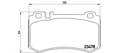 P50061 BREMBO Комплект тормозных колодок, дисковый тормоз