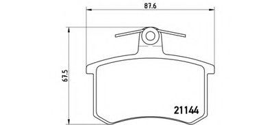 P85013 BREMBO Комплект тормозных колодок, дисковый тормоз