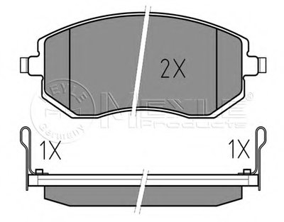 0252386517W MEYLE Комплект тормозных колодок, дисковый тормоз