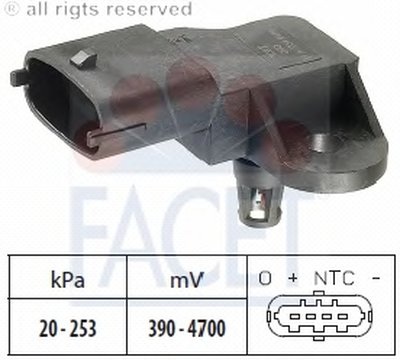 103092 FACET Датчик давления воздуха, высотный корректор; Датчик, давление во впускном газопроводе
