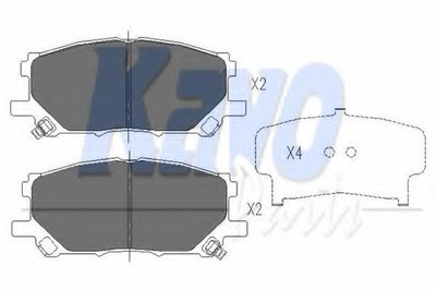 KBP9080 KAVO PARTS Комплект тормозных колодок, дисковый тормоз